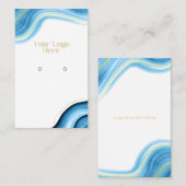 ロゴをここにイヤリング表示カード 名刺 (正面/裏面)