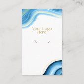 ロゴをここにイヤリング表示カード 名刺 (正面)