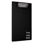 ロゴをここにビジネス黒いテンプレート クリップボード (右)