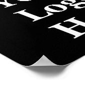 ロゴをここにビジネス黒いテンプレート ポスター (角)