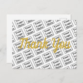 ロゴをここに貼るテンプレート お客様の感謝の意を表すカード ポストカード (正面/裏面)