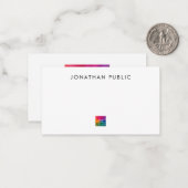 ロゴをここに追加するミニマルシンプルリストテンプレート ノートカード (正面/裏面インサイチュ)