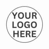 ロゴをここに追加するlプロモーションブラック&ホワイト シール (正面)