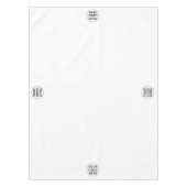 ロゴをここに追加するLプロモーションブランドのホワイト テーブルクロス (正面)