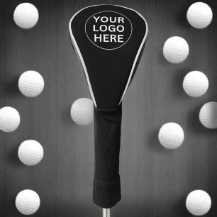 ロゴをここに追加するl白黒プロモーション ゴルフヘッドカバー