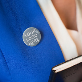 ロゴをここに追加するL Dusty Blueプロモモダンーション 缶バッジ