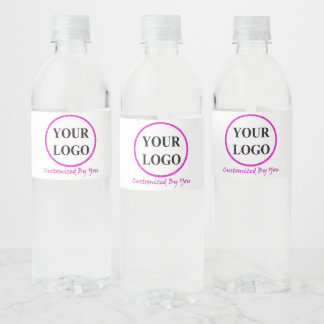 ロゴをここに追加素朴Weddings Logo Water Bott ペットボトルラベル