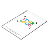 ロゴをここに シンプルなビジネスプロモーション ノートブック (左側)