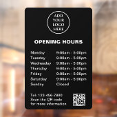 ロゴをここに 店舗営業時間 法人QRコード 会社 ウィンドウサイン (シート2)