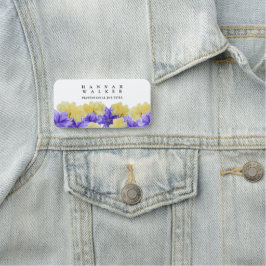 ロゴをここに、緑の草原の花 名札
