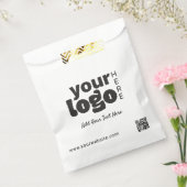 ロゴをここに - QRコード 現代的 ミニマル シンプル フェイバーバッグ (封をした状態)