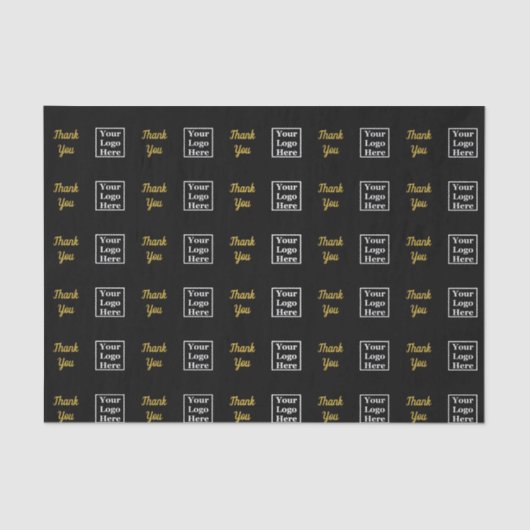 ロゴをこちらのパターンで金ゴールドと黒でお願いします 薄葉紙 (正面)