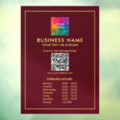 ロゴをアップロードするQRコードテンプレート営業時間 ウィンドウサイン (シート3)