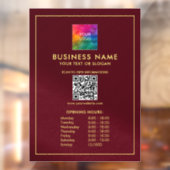 ロゴをアップロードするQRコードテンプレート営業時間 ウィンドウサイン (シート2)