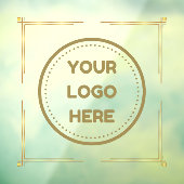 ロゴをアップロード カスタム ゴールド ビジネス ロゴ ウィンドウサイン (シート3)