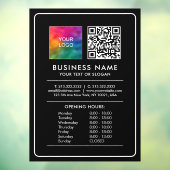 ロゴをアップロード カスタムQRコード 営業時間リスト ウィンドウサイン (シート3)