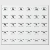 ロゴをアップロード レトロモダン 白黒 (編集可能) ラッピングペーパー (フラット)