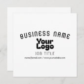 ロゴをアップロード | 白と黒（編集可能） (正面/裏面)