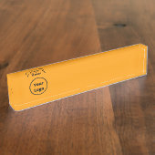 ロゴをオレンジ色に追加する デスクネームプレート (側面)