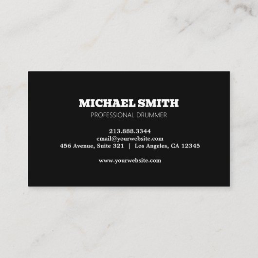 ロゴをカスタム追加するドラムDrummer名刺 名刺 (裏面)