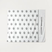 ロゴをスモールビジネス向け背景に置き換える タペストリー (正面(横))