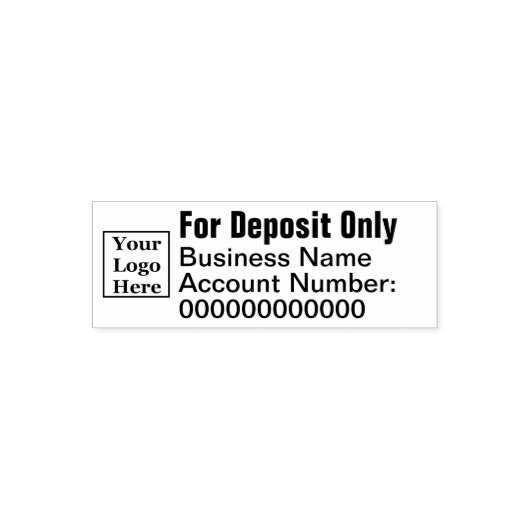 ロゴをデポジット専用で使用する セルフインキングスタンプ (デザイン)