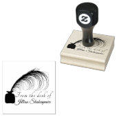 ロゴをパーソナエレガントイズする羽毛のキールとインク ラバースタンプ (押印)