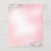 ロゴをフェイクグリッターの背景に チラシ (裏面)