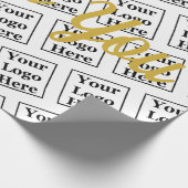 ロゴをフェイク金ゴールドスクリプトに書き込んだテンプレート ラッピングペーパー (角)