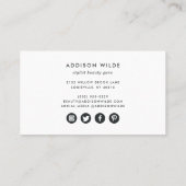 ロゴをミニマルモダンリストに追加する 名刺 (裏面)