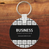 ロゴを並べて表示したパターンと編集可能なビジネス名 キーホルダー (裏面)