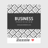 ロゴを並べて表示したパターンと編集可能なビジネス名 シール (シート)