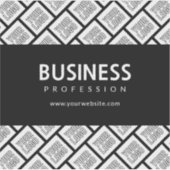 ロゴを並べて表示したパターンと編集可能なビジネス名 シール (正面)