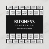 ロゴを並べて表示したパターンと編集可能なビジネス名 スクエア名刺 (正面)