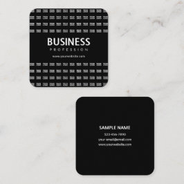 ロゴを並べて表示したパターンと編集可能なビジネス名 スクエア名刺