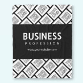 ロゴを並べて表示したパターンと編集可能なビジネス名 フリースブランケット