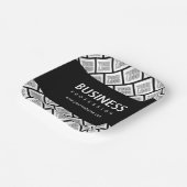 ロゴを並べて表示したパターンと編集可能なビジネス名 ペーパープレート (傾斜あり)