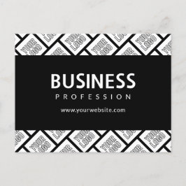 ロゴを並べて表示したパターンと編集可能なビジネス名 ポストカード