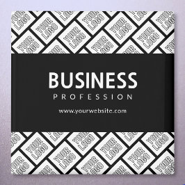 ロゴを並べて表示したパターンと編集可能なビジネス名 マグネット