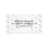 ロゴを並べて表示する白いグラデーション差出人住所 ラベル (正面)