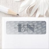 ロゴを並べて表示 |グレーのグラデーション差出人住所 ラベル (インサイチュ)