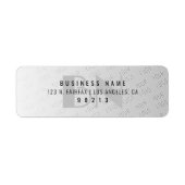 ロゴを並べて表示 |グレーのグラデーション差出人住所 ラベル (正面)