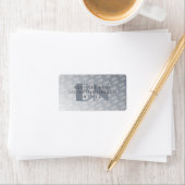 ロゴを並べて表示 |グレーのグラデーション差出人住所 ラベル (インサイチュ)