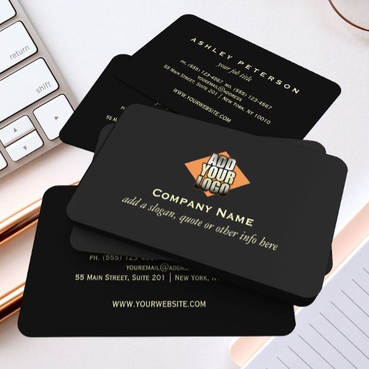 ロゴを任意の色の汎用名刺に追加する 名刺