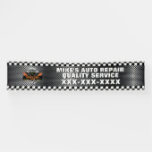 ロゴを使用して自動修復ショップをパーソナライズするデザイン 横断幕 (横)