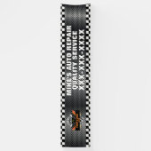 ロゴを使用して自動修復ショップをパーソナライズするデザイン 横断幕 (縦)