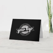 ロゴを前面に挿入 – QRコードバック ノートカード (正面)