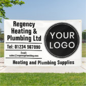 ロゴを含める暖房と配管のバナー 横断幕 (外側)