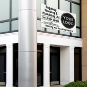 ロゴを含める暖房と配管のバナー 横断幕 (ビルの外側)