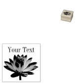 ロゴを四角に押してテキストまたは水百合に貼る ラバースタンプ (押印)